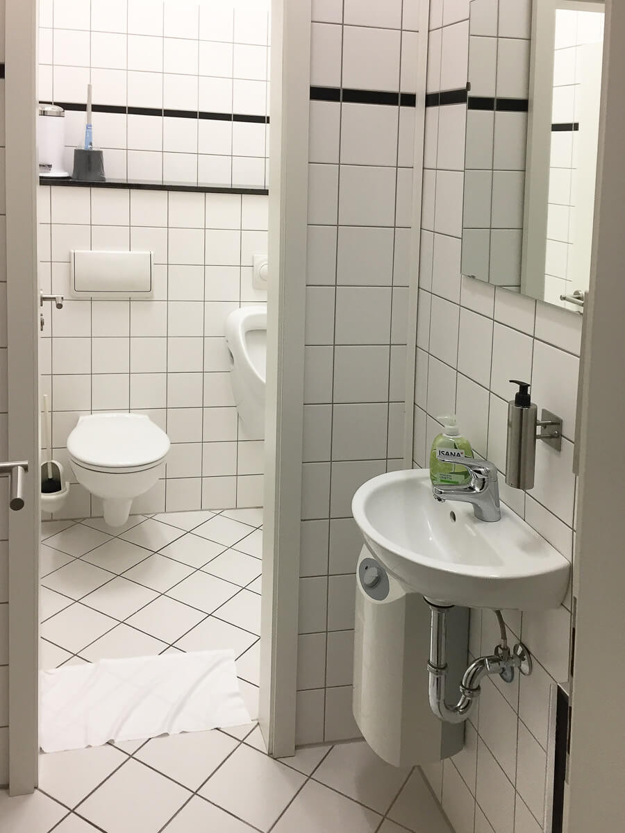 gründlich gereinigtes WC